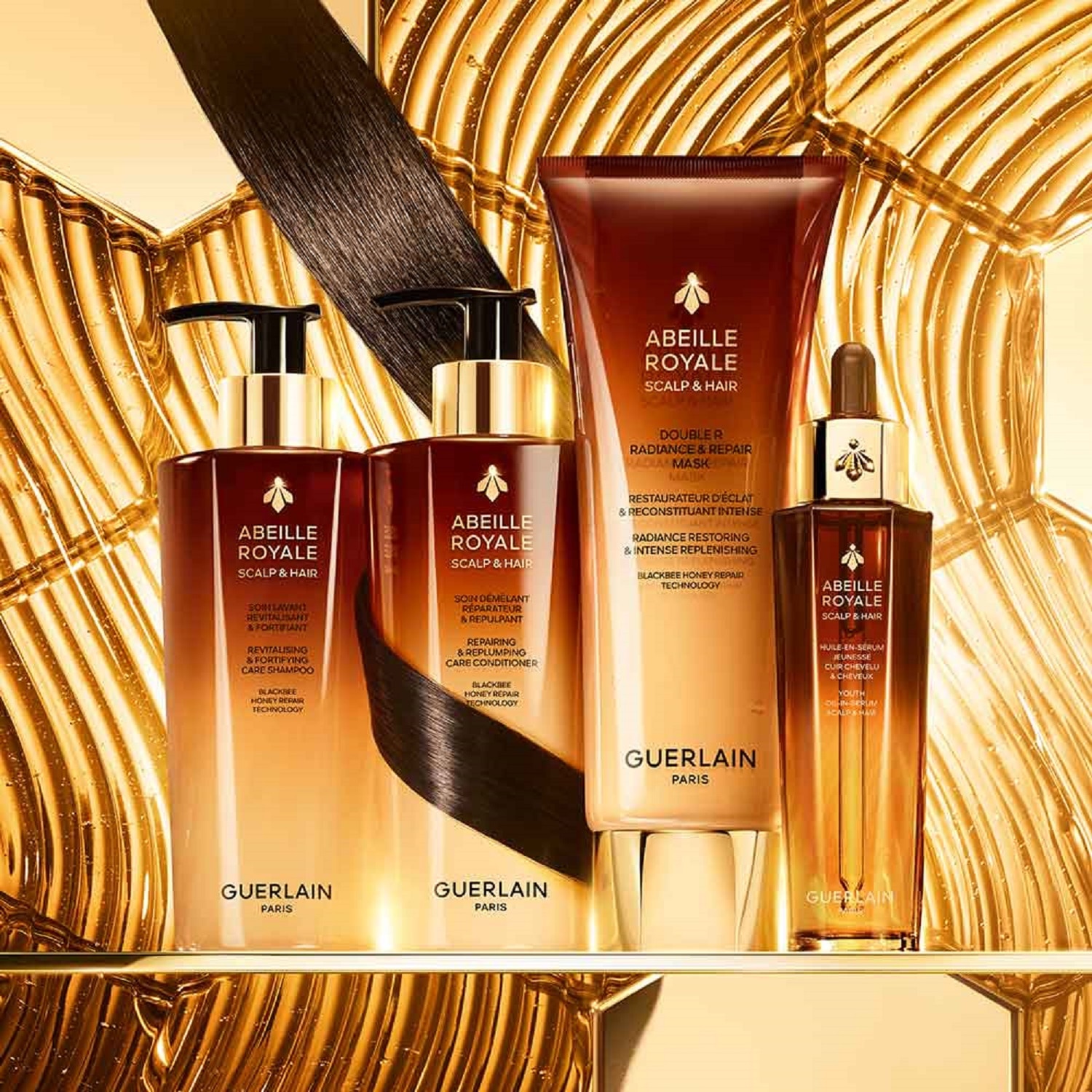 MASCARILLA DOUBLE R LUMINOSIDAD Y REPARACIÓN ABEILLE ROYALE (MASCARILLA REPARADORA PARA CABELLO)